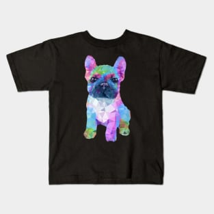 French bulldog, color polygonal 2 Kids T-Shirt